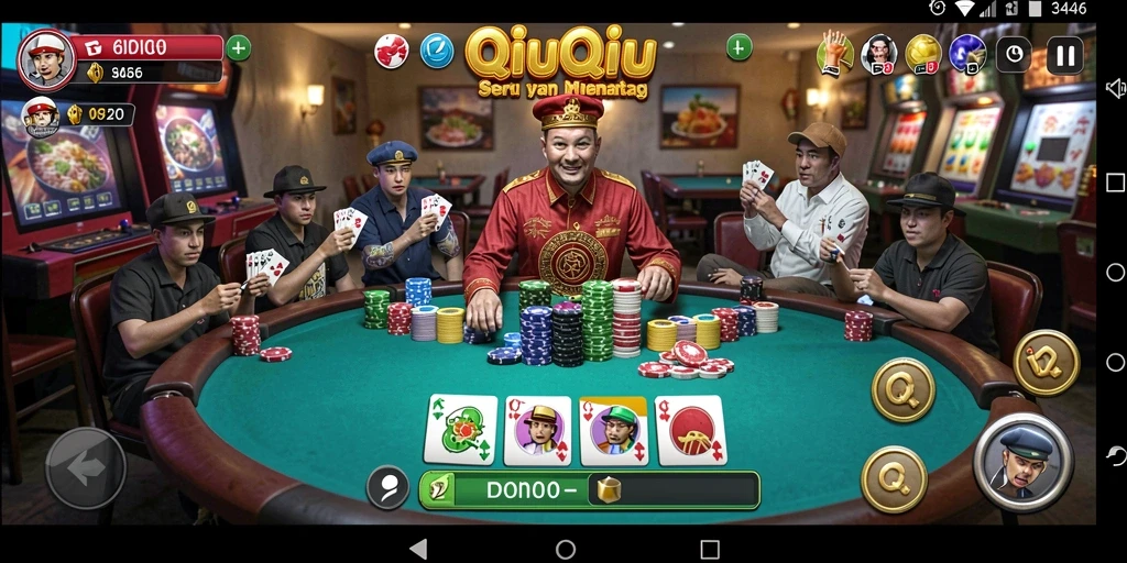 Screenshot gameplay QiuQiu dengan grafis yang menarik.