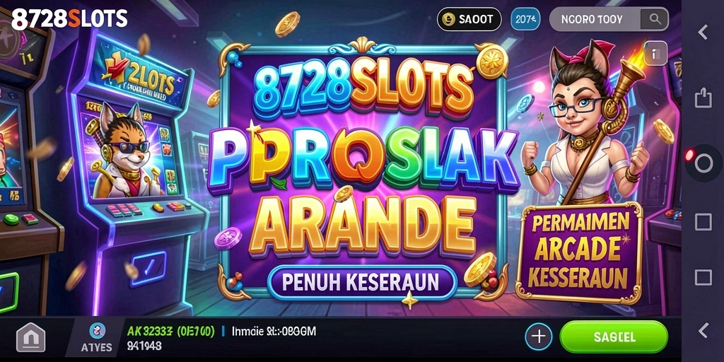 Tampilan gameplay seru 8728SLOTS dengan berbagai tema menarik.