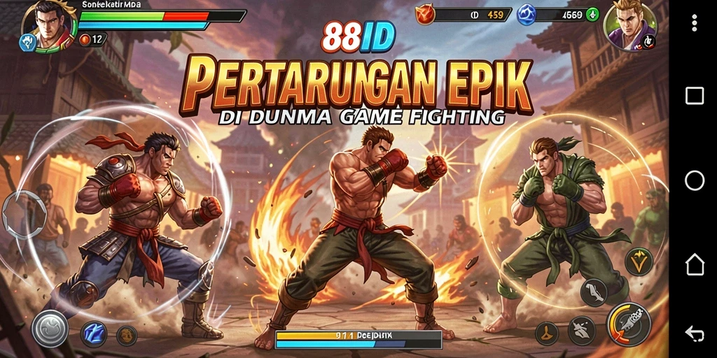 Gameplay seru di 88ID dengan pertarungan epik antar karakter.