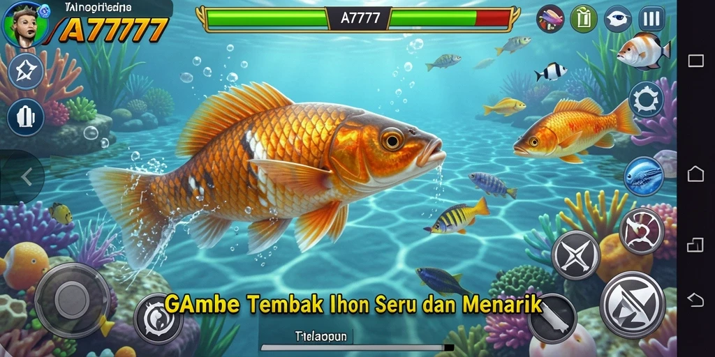 Tampilan gameplay A7777 yang menarik saat menembak ikan.