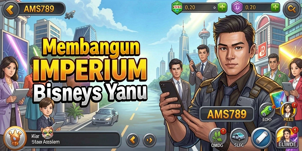 Tampilan gameplay AMS789 yang menarik dalam membangun kerajaan bisnis.