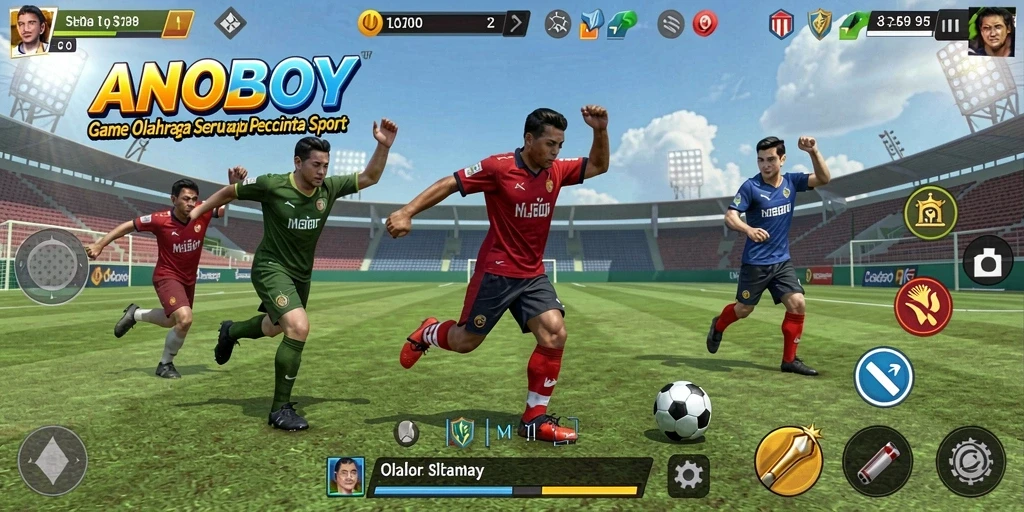 Tampilan gameplay ANOBOY yang seru dan penuh aksi.