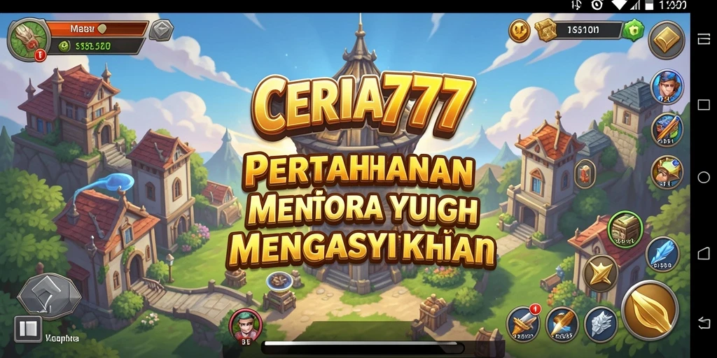 Tampilan gameplay yang seru dalam CERIA777 Tower Defense.
