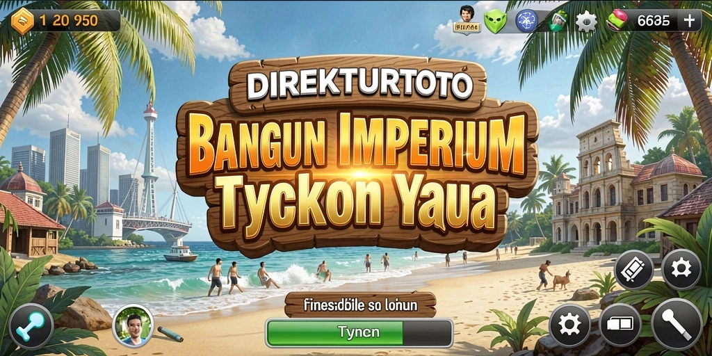 Screenshot gameplay DIREKTURTOTO menunjukkan keseruan manajemen bisnis Tycoon.