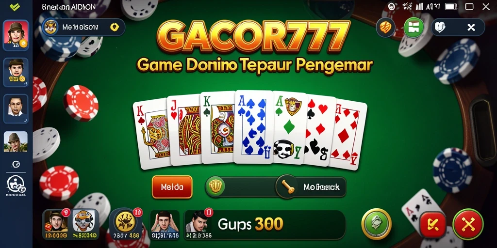 Tampilan gameplay GACOR777 yang menegangkan saat bermain Domino.