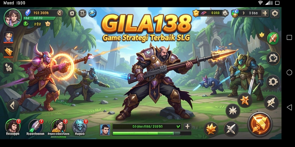 Tampilan layar permainan GILA138 dengan pertempuran strategis yang intens.