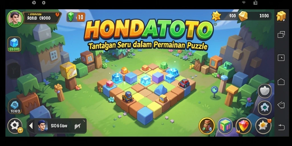 Screenshot gameplay HONDATOTO yang menampilkan variasi puzzle yang menarik.