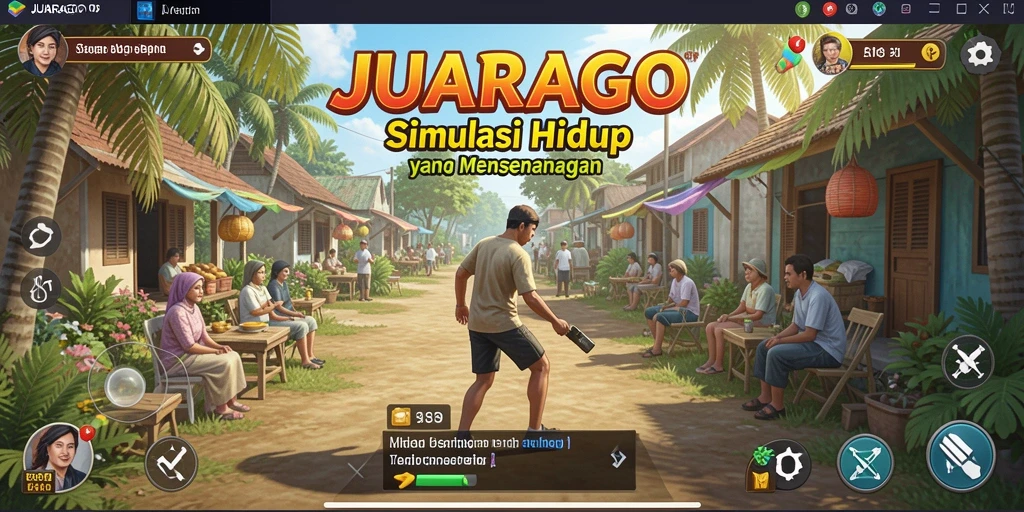 Screenshot JUARAGO menunjukkan pengalaman gameplay simulasi yang mendalam.