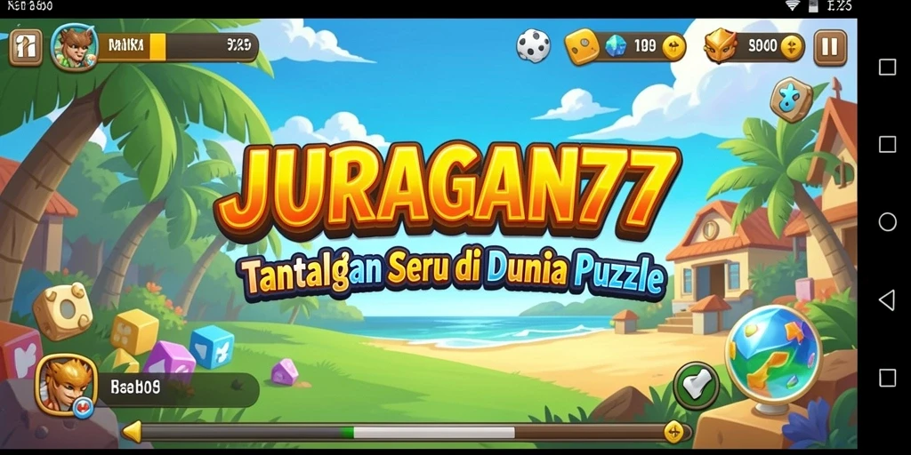 Tampilan menarik dari JURAGAN77 saat menyelesaikan puzzle.