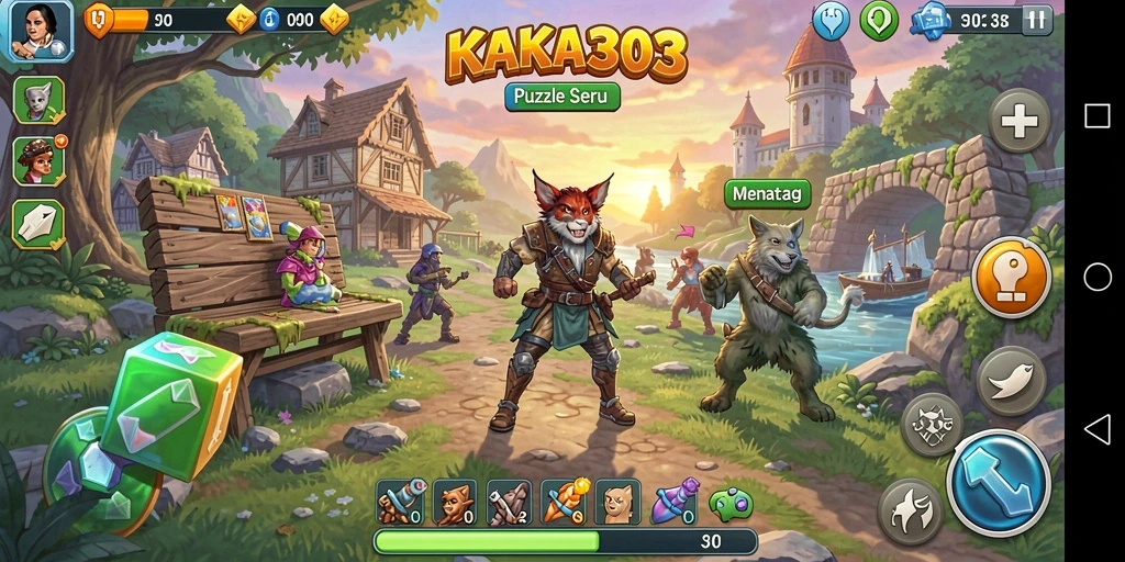 Tampilan gameplay KAKA303 yang seru dan menantang.