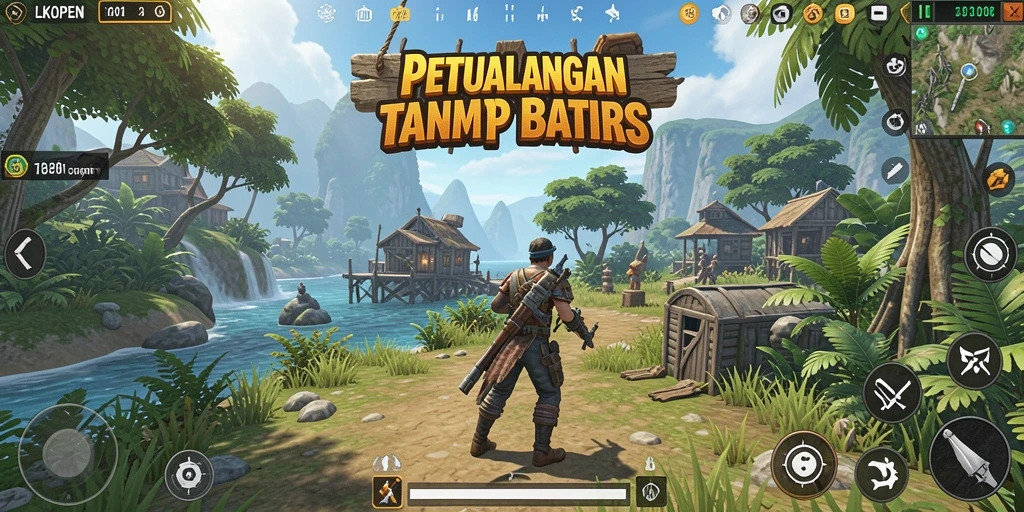 Screenshot gameplay LKOPEN dengan fitur dunia terbuka yang luas.