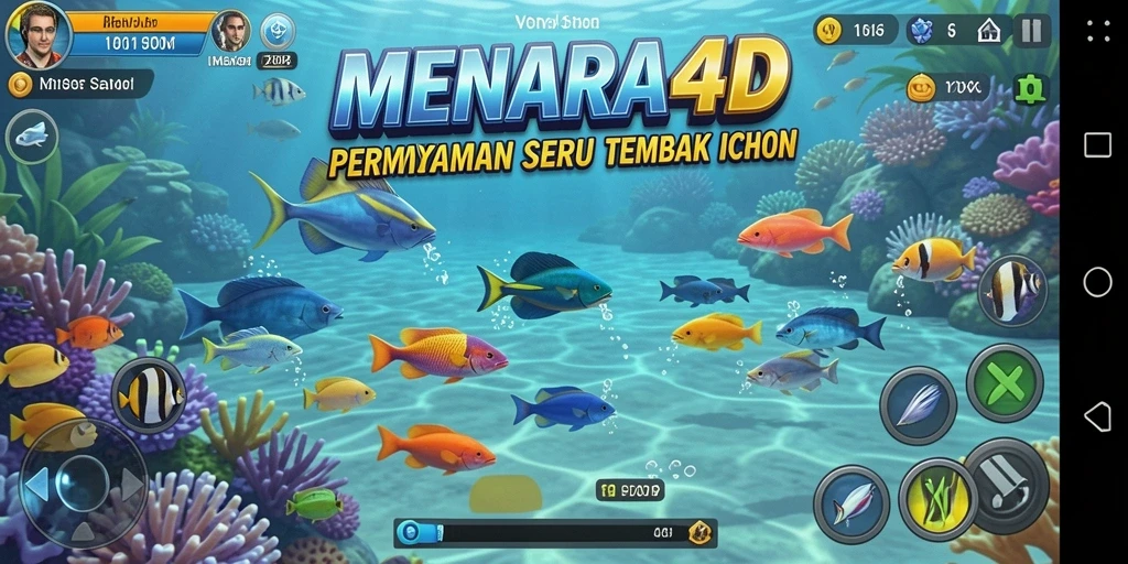 Tampilan seru dari permainan Tembak Ikan MENARA4D.