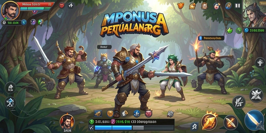 Tampilan gameplay RPG yang mengasyikkan dan penuh aksi.