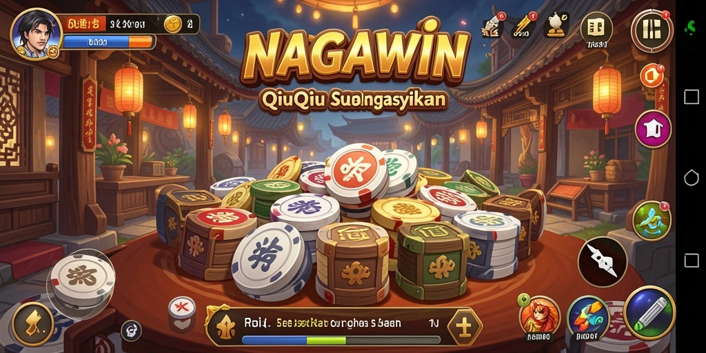 Screenshot NAGAWIN yang menunjukkan keseruan gameplay QiuQiu.