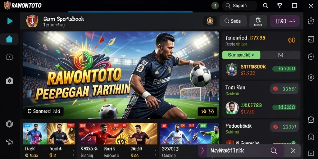 Tampilan gameplay RAWONTOTO yang menarik untuk taruhan olahraga.