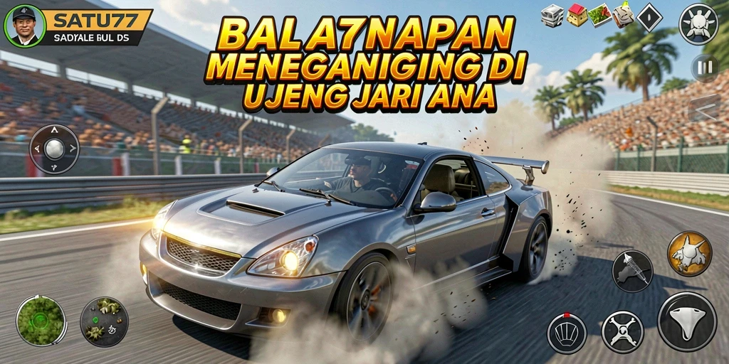 Gameplay Racing menegangkan dengan mobil balap cepat.