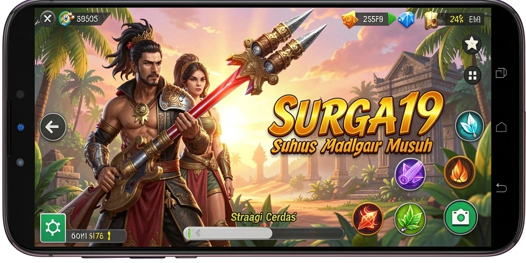 Tampilan gameplay <strong>SURGA19</strong> yang penuh strategi dan taktik menarik.